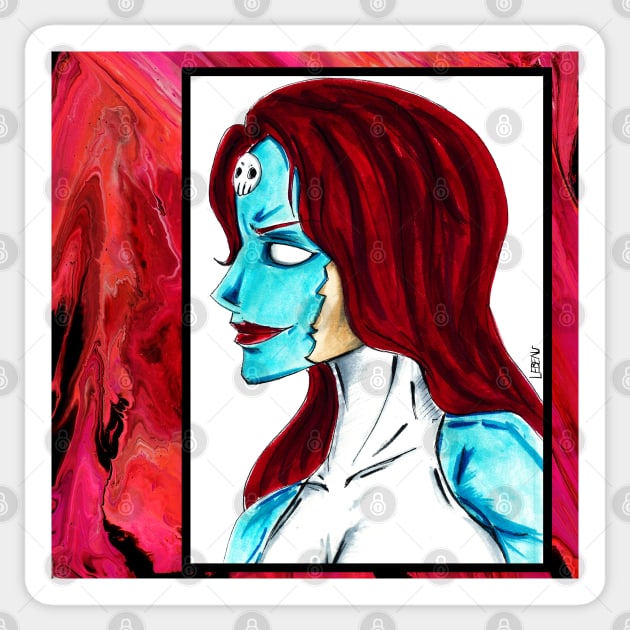 raven darkholme the mystique Sticker by jorge_lebeau